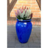 Donica wazon szkliwiony niebieski