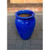 Donica wazon szkliwiony niebieski