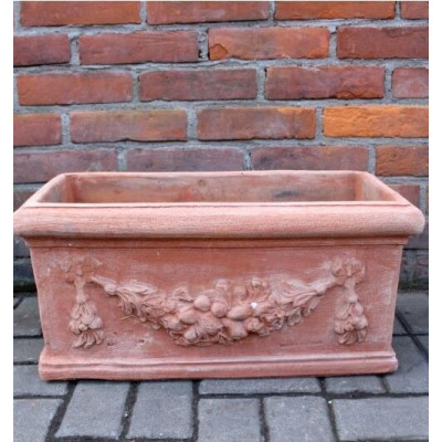 Donica terakota ITA Skrzynia zdobiona