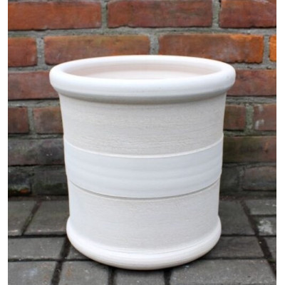 Donica terakota ITA Fascia walec biała