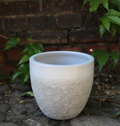 Donica Melbourne Egg vulcano biały rant