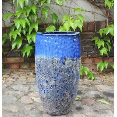 Wazon Pompei vulcano rant niebieski