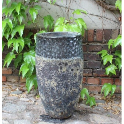 Wazon Pompei vulcano rant czarny