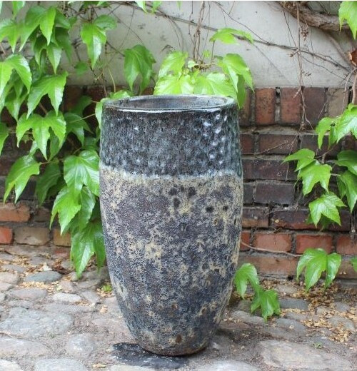 Wazon Pompei vulcano rant czarny