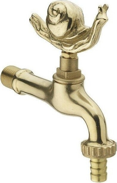 Kran ogrodowy mosiężny Ślimak