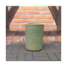 Donica ceramiczna zielona wysoki walec