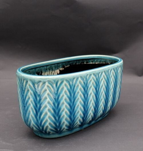 Doniczka Estera jodełka łódka turkus