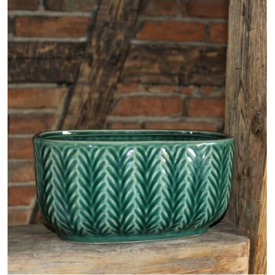 Doniczka Estera jodełka łódka zielona