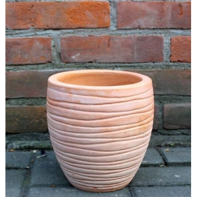 Donica terakota Misty egg ryflowany