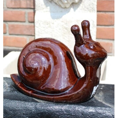 Ślimak ceramiczny brąz