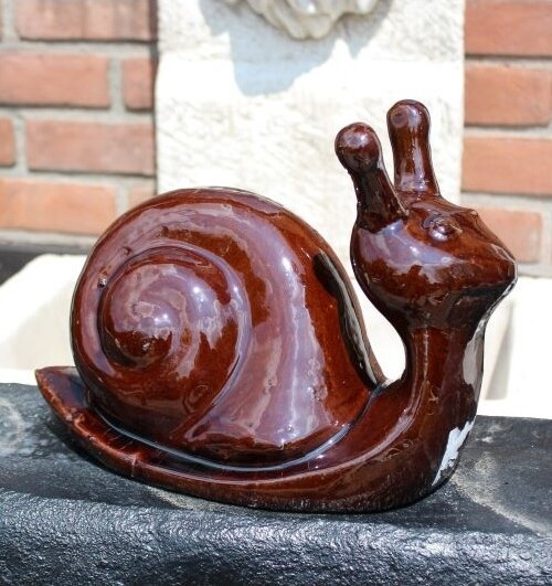 Ślimak ceramiczny brąz