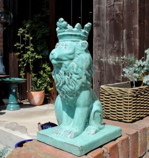Lew ceramiczny turkus REX