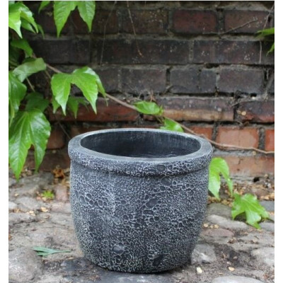 Donica Misty beczka antyk szaro-biała