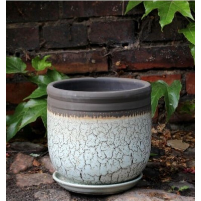 Donica Fancy niski bullet antyk biała