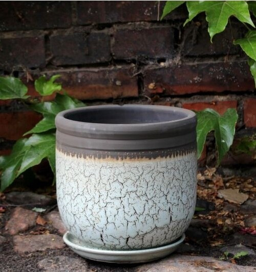 Donica Fancy niski bullet antyk biała