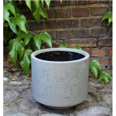 Donica walec zaokrąglony szara