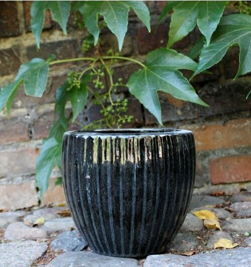 Donica Misty Egg Rib żebrowana mglista czarna