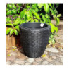 Donica okrągła czarna technorattan