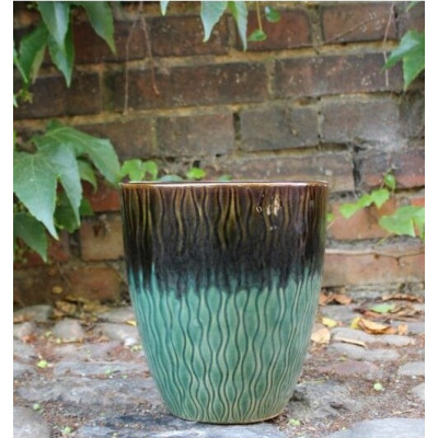 Donica Misty wysoka w fale brązowo-zielona