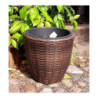Donica okrągła brązowa technorattan