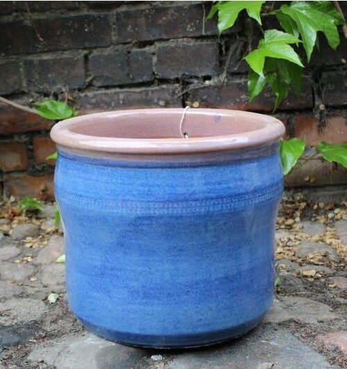 Donica prosta niebieska rant brąz