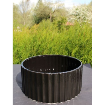 Misa czarna prosta ryflowana