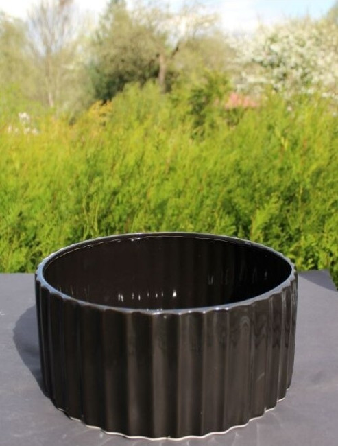 Misa czarna prosta ryflowana