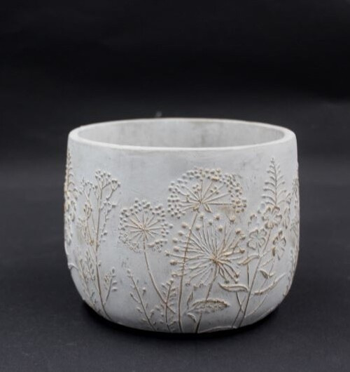 Doniczka betonowa Flowers Gold