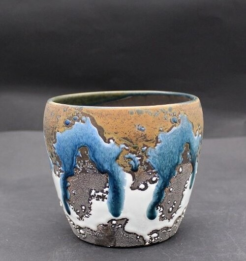 Doniczka Madera niebieska