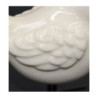 Ptaszek ceramiczny na nóżkach biały