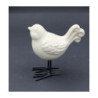 Ptaszek ceramiczny na nóżkach biały