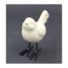 Ptaszek ceramiczny na nóżkach biały