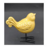 Ptaszek ceramiczny na nóżkach żółty