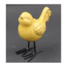Ptaszek ceramiczny na nóżkach żółty