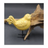 Ptaszek ceramiczny na nóżkach żółty