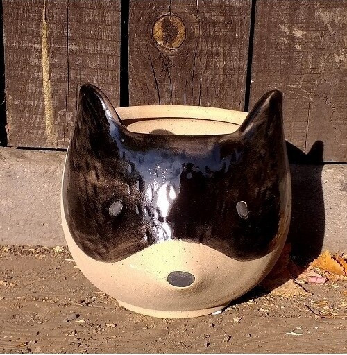 Doniczka Lisek czarny