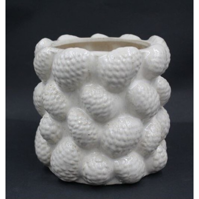 Doniczka Szyszka walec biała