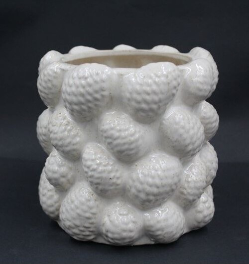 Doniczka Szyszka walec biała