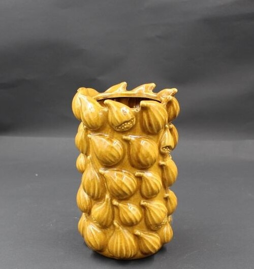 Wazon ceramiczny Figa walec musztardowy