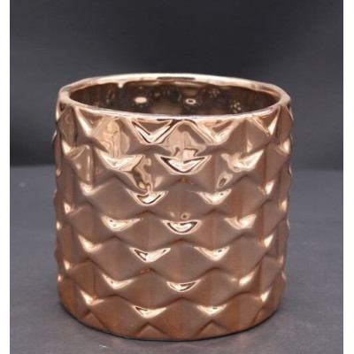 Doniczka walec Mirror Rose Gold