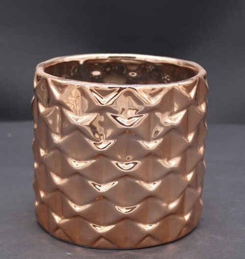 Doniczka walec Mirror Rose Gold