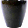 Donica okrągła czarna lakierowana imitująca kamień