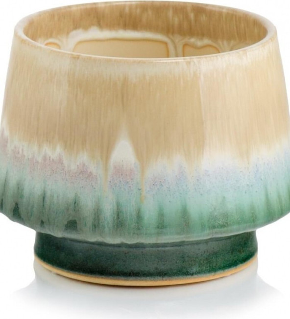 Doniczka Ombre piaskowo-seledynowa