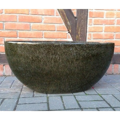 Donica łódka czarna lakierowana