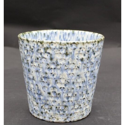 Doniczka Vintage stożek błękitna mozaika