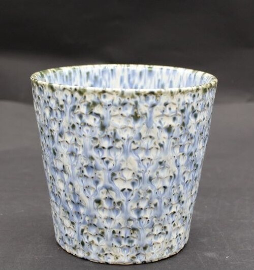 Doniczka Vintage stożek błękitna mozaika