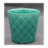 Doniczka Vintage stożek szmaragd kwadraty