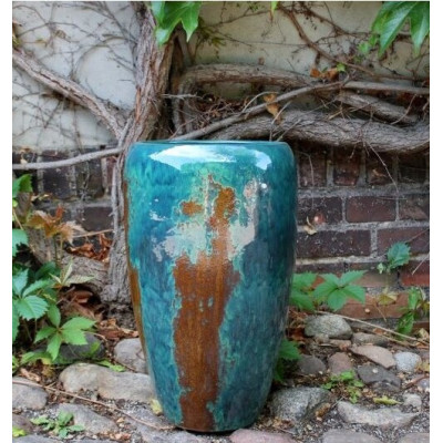 Wazon Mystic metaliczny niebieski