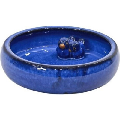 Poidełko ceramiczne z ptaszkami wewnątrz niebieski
