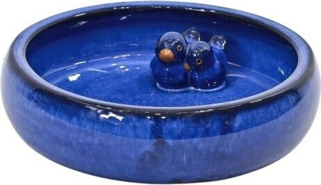 Poidełko ceramiczne z ptaszkami wewnątrz niebieski